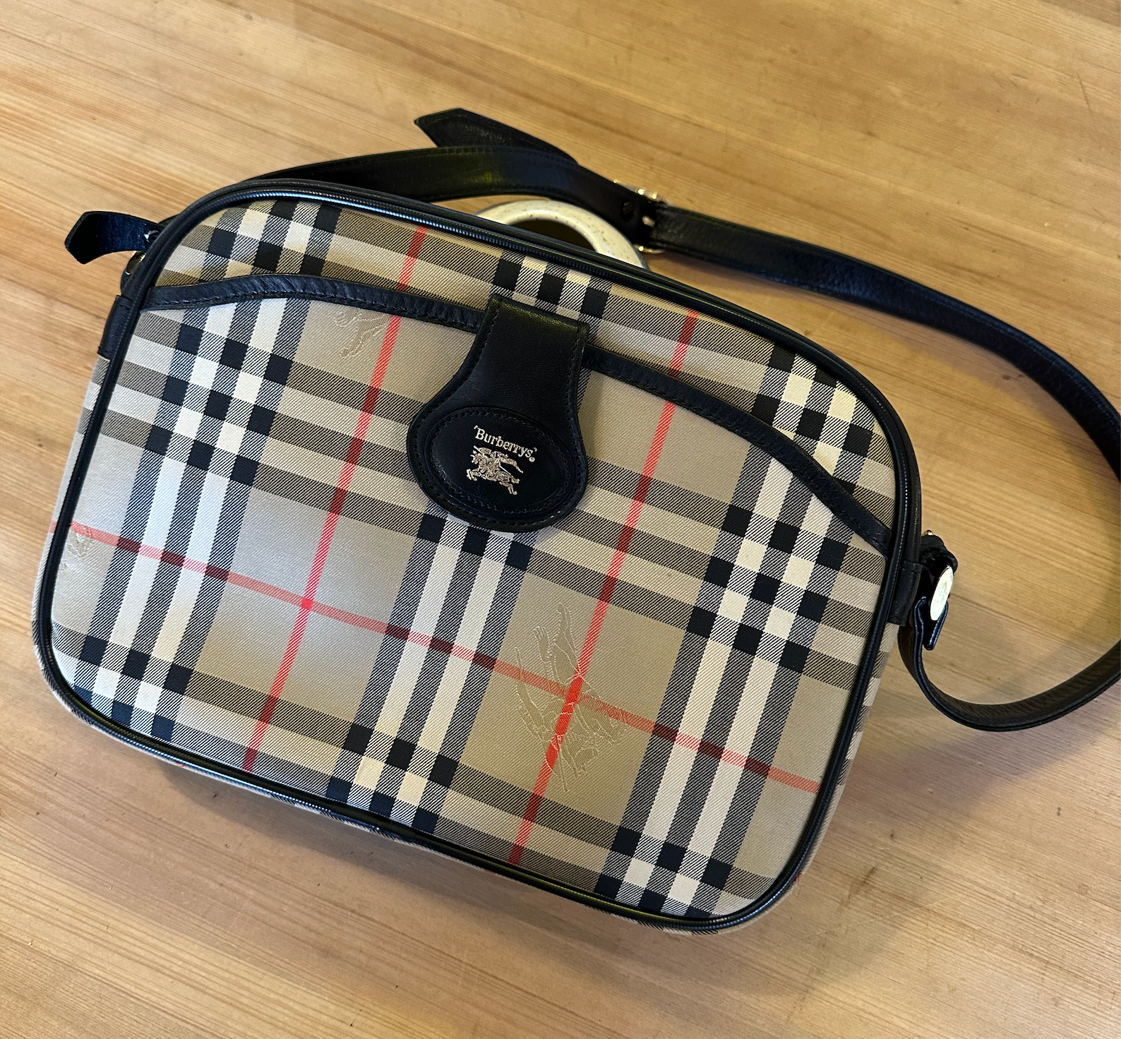 Burberry Sling Vintage Check Shoulder Bag